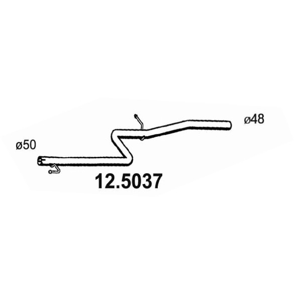 Слика на издувна цевка ASSO 12.5037 за Citroen Xsara N1 1.8 D - 58 коњи дизел