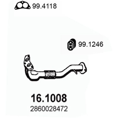 Слика на Издувна цевка ASSO 16.1008