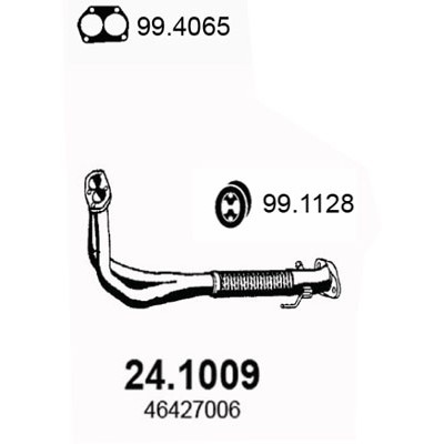 Слика на издувна цевка ASSO 24.1009 за Lancia Y (840A) 1.4 12V (840AB) - 80 коњи бензин