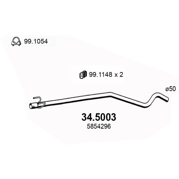 Слика на Издувна цевка ASSO 34.5003