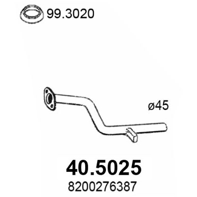 Слика на Издувна цевка ASSO 40.5025