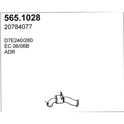 Слика на Издувна цевка ASSO 565.1028