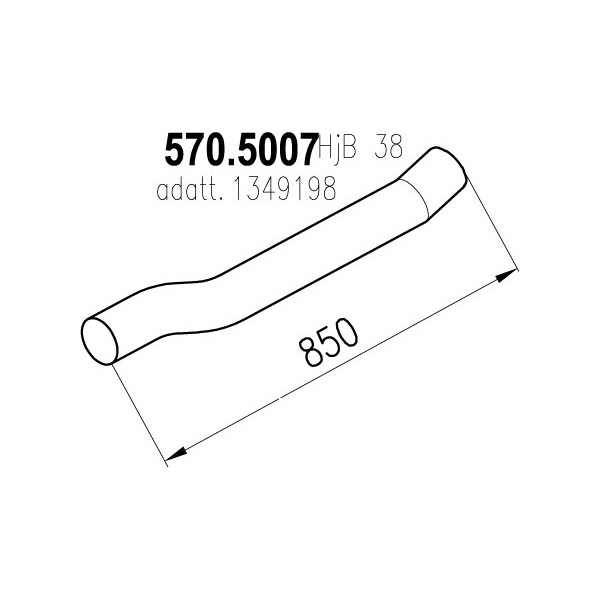 Слика на Издувна цевка ASSO 570.5007