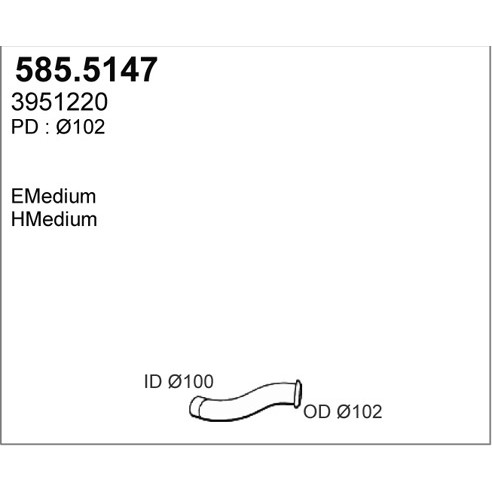 Слика на Издувна цевка ASSO 585.5147