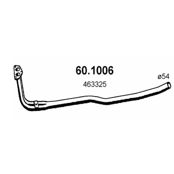 Слика на издувна цевка ASSO 60.1006 за Volvo 240 Break (P245) 2.0 - 90 коњи бензин