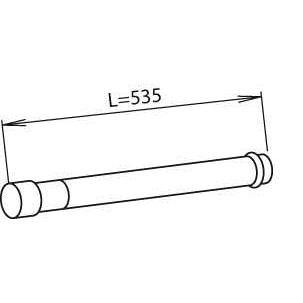 Слика на издувна цевка DINEX 21103 за камион DAF F 2800 FAT 2805 DKTD,FAT 2825 DKTD - 256 коњи дизел
