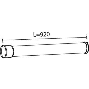 Слика на издувна цевка DINEX 21105 за камион DAF F 2800 FAB 2805 DKTD,FAS 2800 DKTD - 256 коњи дизел