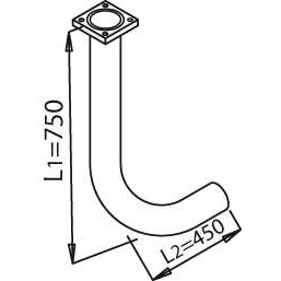 Слика на издувна цевка DINEX 21106 за камион DAF F 2800 FAG 2800 DKV,FAR 2804 DKXE,FAS 2803 DKXE,DKSE,DKV - 230 коњи бензин