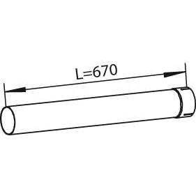 Слика на издувна цевка DINEX 21110 за камион DAF F 2800 FAG 2800 DKV,FAR 2804 DKXE,FAS 2803 DKXE,DKSE,DKV - 230 коњи бензин