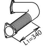 Слика на издувна цевка DINEX 21168 за камион DAF 95 FAD 95.310 - 306 коњи дизел
