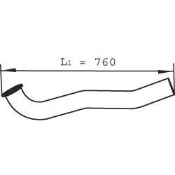 Слика на издувна цевка DINEX 21251 за камион DAF LF 45 FA 45.180 - 185 коњи дизел