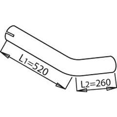Слика на издувна цевка DINEX 21600 за камион DAF F 2800 FA 2800 DKSE - 280 коњи дизел