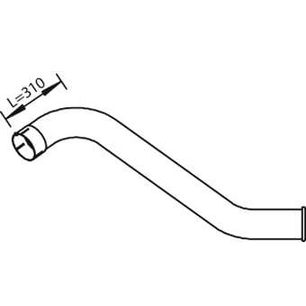 Слика на издувна цевка DINEX 21609 за камион DAF F 2800 FA 2805 DKSE,FA 2800 DKV,FA 2800 DKXE - 280 коњи дизел