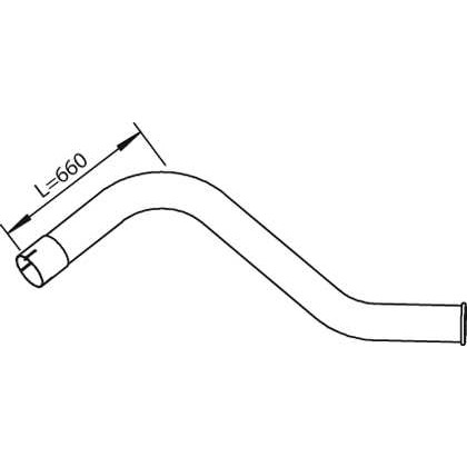 Слика на издувна цевка DINEX 21610 за камион DAF F 2800 FAB 2805 DKTD,FAS 2800 DKTD - 256 коњи дизел