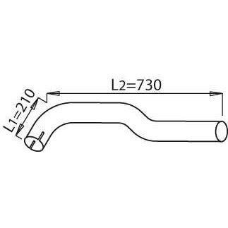 Слика на издувна цевка DINEX 21611 за камион DAF F 2700 FA 2700 HS - 272 коњи дизел