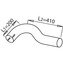 Слика на издувна цевка DINEX 21615 за камион DAF F 2700 FA 2700 HS - 272 коњи дизел