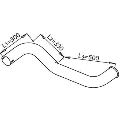 Слика на издувна цевка DINEX 21638 за камион DAF F 2800 FAT 2800 DKTD - 256 коњи дизел