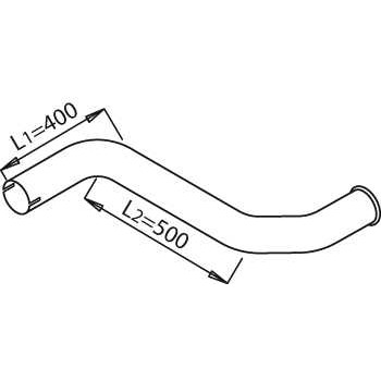 Слика на издувна цевка DINEX 21639 за камион DAF F 3300 FA 3300 DKX,FA 3305 DKX - 330 коњи дизел