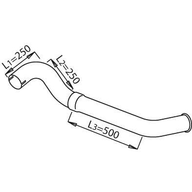 Слика на издувна цевка DINEX 21640 за камион DAF F 2800 FT 2800 DKS - 310 коњи дизел