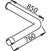 Слика на издувна цевка DINEX 21649 за камион DAF 95 FTT 95.310 - 306 коњи дизел