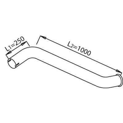Слика на издувна цевка DINEX 21652 за камион DAF F 2800 FTT 2800 DKT - 290 коњи дизел