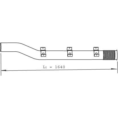 Слика на издувна цевка DINEX 21723 за камион DAF CF 85 FA 85.430 - 428 коњи дизел