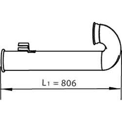 Слика на издувна цевка DINEX 21776 за камион DAF CF 85 FA 85.430 - 428 коњи дизел