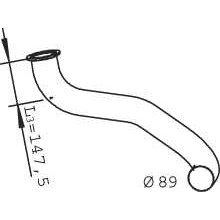 Слика на издувна цевка DINEX 22137 за камион DAF LF 55 FA 55.180 - 185 коњи дизел