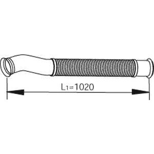 Слика на издувна цевка DINEX 22188 за камион DAF CF 75 FAG 75.360, FAN 75.360 - 360 коњи дизел