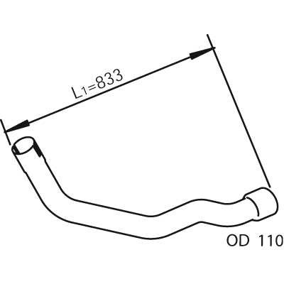 Слика на издувна цевка DINEX 28219 за камион Iveco Eurotech MH 190 E 24 K - 245 коњи дизел