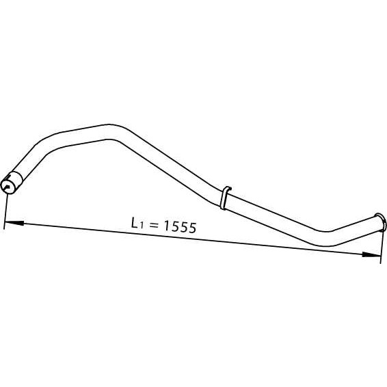 Слика на издувна цевка DINEX 28666 за камион Iveco Daily 1 Box 35-10 (12974212, 12974217, 12974417) - 92 коњи дизел