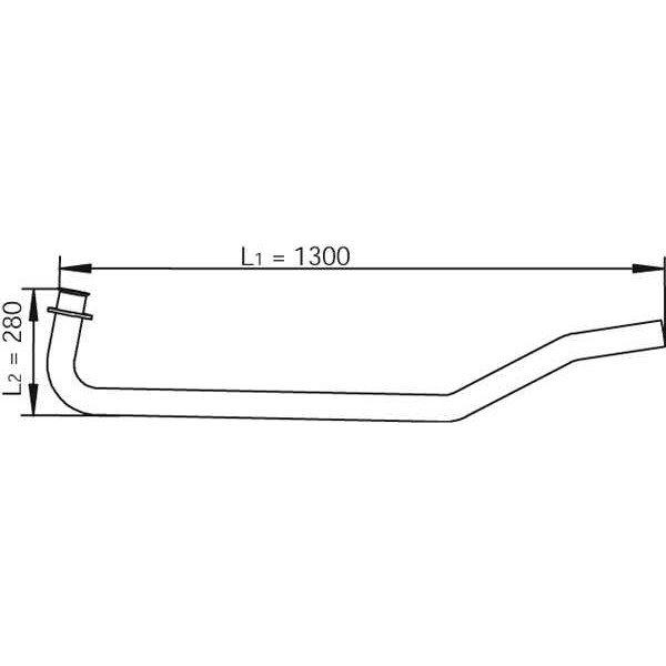 Слика на издувна цевка DINEX 47101 за камион MAN L2000 10.153 LK - 155 коњи дизел