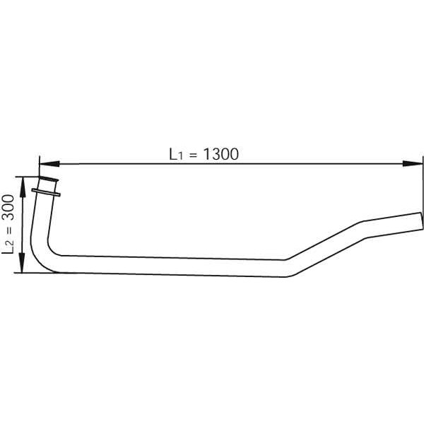 Слика на издувна цевка DINEX 47102 за камион MAN L2000 8.163 LC,8.163 LLC, LRC, LLRC, L-LF - 141 коњи дизел