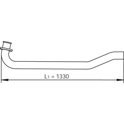 Слика на издувна цевка DINEX 47104 за камион MAN L2000 8.223 LAEC - 220 коњи дизел