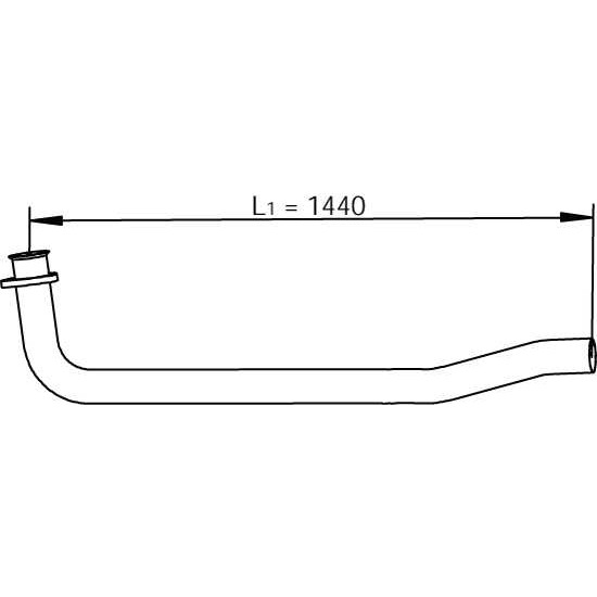 Слика на издувна цевка DINEX 47161 за камион MAN L2000 9.225 LLS, LLRS (LE220C) - 220 коњи дизел