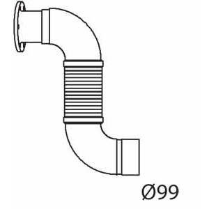 Слика на издувна цевка DINEX 47213 за камион MAN NM NM 222, NM 223 - 220 коњи дизел