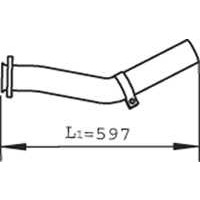 Слика на издувна цевка DINEX 47260 за камион MAN TGL 8.150 FK, FK-L, FLK, FLK-L, FLRK, FLRK-L, FRK, FRK-L - 150 коњи дизел