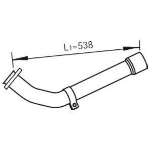 Слика на издувна цевка DINEX 47261 за камион MAN TGL 8.150 FK, FK-L, FLK, FLK-L, FLRK, FLRK-L, FRK, FRK-L - 150 коњи дизел