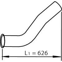 Слика на издувна цевка DINEX 48120 за камион MAN TGA 28.390 FANLC - 390 коњи дизел