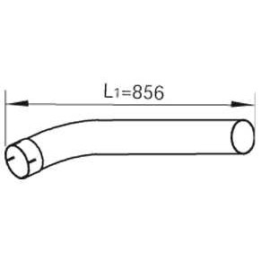 Слика на издувна цевка DINEX 48222 за камион MAN TGA 26.350, 26.360 FDC, FDLC, FDLRC, FDRC, FNHLC, FVHLC - 350 коњи дизел