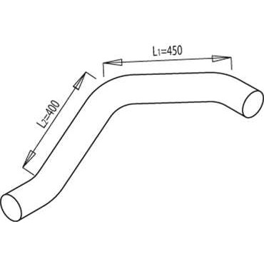 Слика на издувна цевка DINEX 49282 за камион MAN F 2000 19.343 FC,19.343 FLC,19.343 FLLC - 340 коњи дизел