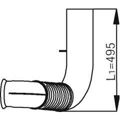 Слика на издувна цевка DINEX 53127 за камион Mercedes Actros 1996 3335 - 354 коњи дизел