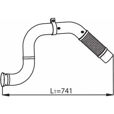 Слика на издувна цевка DINEX 53138 за камион Mercedes Atego 1 1328 F - 279 коњи дизел
