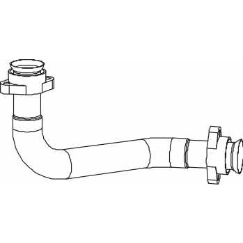 Слика на издувна цевка DINEX 53173 за камион Mercedes Actros MP2, MP3 1832 AK - 320 коњи дизел