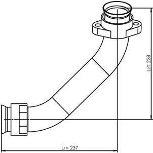 Слика на издувна цевка DINEX 53174 за камион Mercedes Actros MP2, MP3 1841, L, LL - 408 коњи дизел