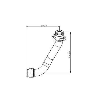 Слика на издувна цевка DINEX 53175 за камион Mercedes Actros MP2, MP3 1832 AK - 320 коњи дизел