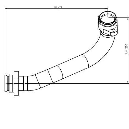 Слика на издувна цевка DINEX 53176 за камион Mercedes Actros MP2, MP3 1832 AK - 320 коњи дизел