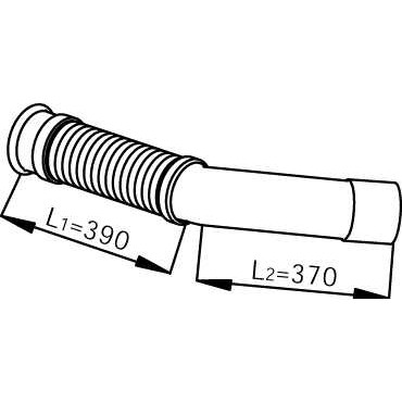 Слика на издувна цевка DINEX 53252 за камион Mercedes Axor 2 2443 LS, 2543 LS - 428 коњи дизел