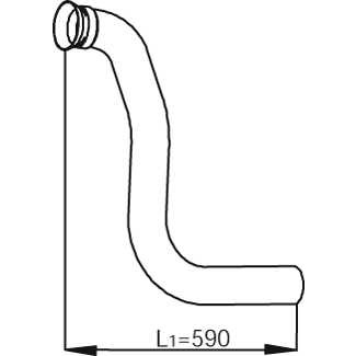 Слика на издувна цевка DINEX 53281 за камион Mercedes Atego 1 1328, 1328 L - 279 коњи дизел