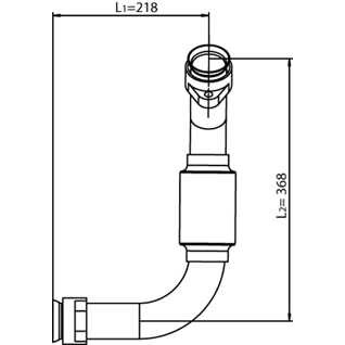 Слика на издувна цевка DINEX 54231 за камион Mercedes Actros MP2, MP3 1841, L, LL - 408 коњи дизел